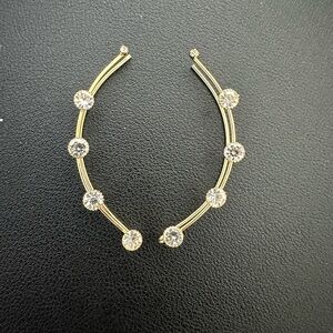 Elegant Gold and Crystal  Climber Earrings